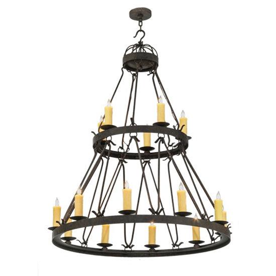 2nd Ave Lighting Lakeshore 48" Wide 15 LT Two Tier Chandelier in Coffee Bean Finish