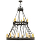 2nd Ave Lighting Lakeshore 48" Wide 15 LT Two Tier Chandelier in Coffee Bean Finish
