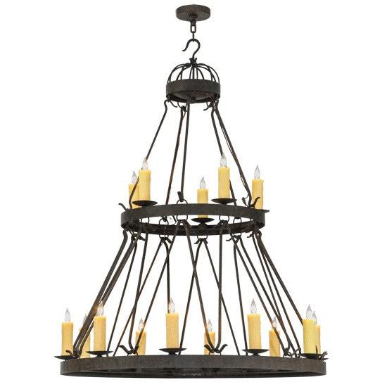 2nd Ave Lighting Lakeshore 48" Wide 15 LT Two Tier Chandelier in Coffee Bean Finish