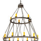 2nd Ave Lighting Lakeshore 60" Wide Two Tier 15 Light Chandelier in Wrought Iron Finish