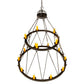 2nd Ave Lighting Lakeshore 60" Wide Two Tier 15 Light Chandelier in Wrought Iron Finish