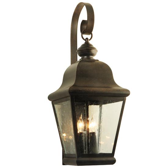 2nd Ave Lighting Lapalma 11" 3-Light Clear Seeded Glass Coffee Bean Wall Sconce