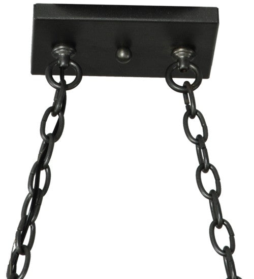 2nd Ave Lighting Laramie 54" Long 8 Light Pot Rack in Blackened Pewter Finish