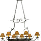 2nd Ave Lighting Laramie 54" Long 8 Light Pot Rack in Blackened Pewter Finish