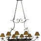2nd Ave Lighting Laramie 54" Long 8 Light Pot Rack in Blackened Pewter Finish