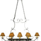 2nd Ave Lighting Laramie 54" Long 8 Light Pot Rack in Blackened Pewter Finish