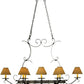 2nd Ave Lighting Laramie 54" Long 8 Light Pot Rack in Blackened Pewter Finish