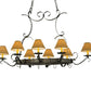 2nd Ave Lighting Laramie 54" Long 8 Light Pot Rack in Blackened Pewter Finish