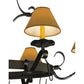 2nd Ave Lighting Laramie 54" Long 8 Light Pot Rack in Blackened Pewter Finish