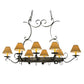 2nd Ave Lighting Laramie 54" Long 8 Light Pot Rack in Blackened Pewter Finish