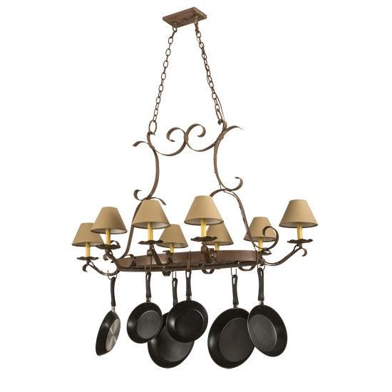 2nd Ave Lighting Laramie 54" Long 8 Light Pot Rack in Capri Finish