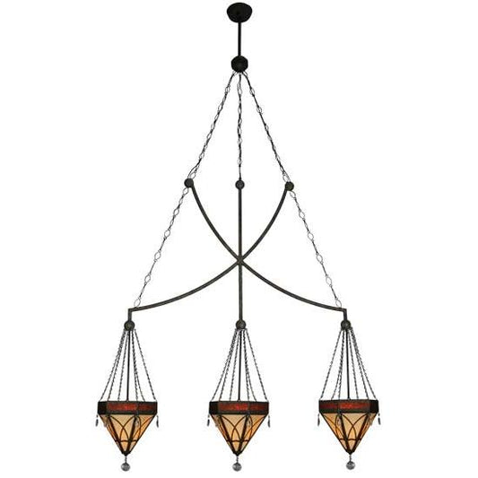 2nd Ave Lighting Larkfield 63" Wide 3 Light Pendant in Capri Finish
