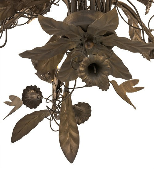 2nd Ave Lighting Le Printemps 36" Wide 9 Light Chandelier in Matte Antique Brass Finish