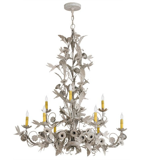 2nd Ave Lighting Le Printemps 36" Wide 9 Light Chandelier in Tuscan Ivory Finish