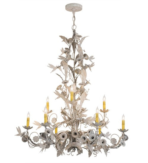 2nd Ave Lighting Le Printemps 36" Wide 9 Light Chandelier in Tuscan Ivory Finish