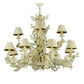 2nd Ave Lighting Le Printemps 52" Wide 12 LT Chandelier With Custom White Crackle Finish
