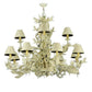 2nd Ave Lighting Le Printemps 52" Wide 12 LT Chandelier With Custom White Crackle Finish
