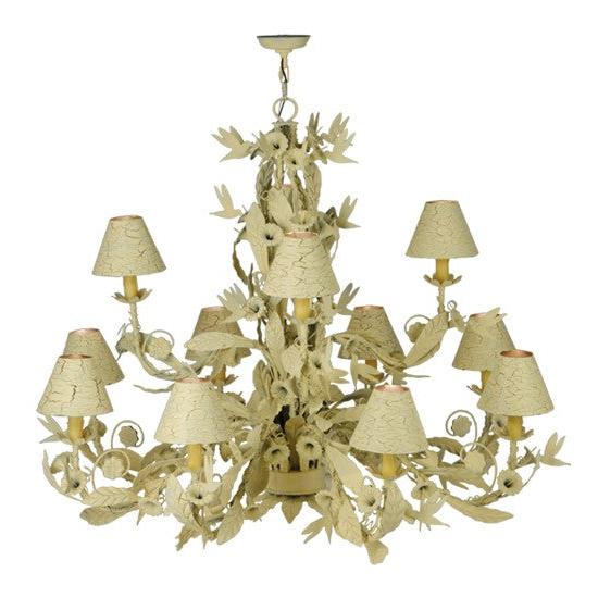 2nd Ave Lighting Le Printemps 52" Wide 12 LT Chandelier With Custom White Crackle Finish