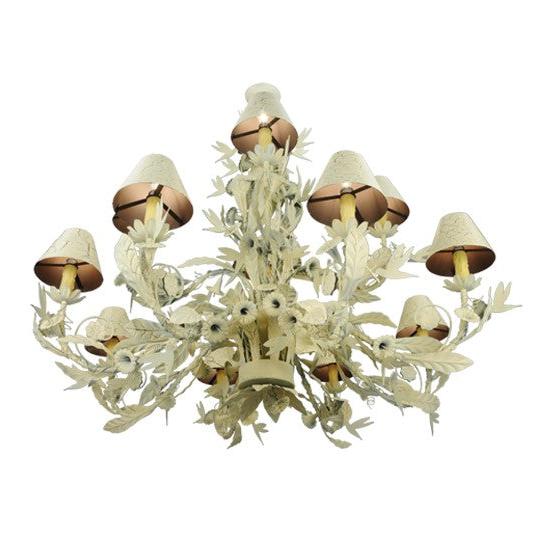 2nd Ave Lighting Le Printemps 52" Wide 12 LT Chandelier With Custom White Crackle Finish