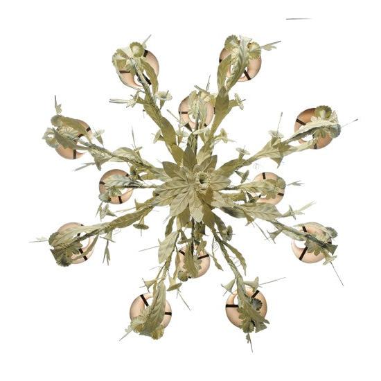 2nd Ave Lighting Le Printemps 52" Wide 12 LT Chandelier With Custom White Crackle Finish