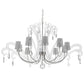 2nd Ave Lighting Lienz 55" Wide 10 LT Chandelier in Brushed Stainless Steel Finish