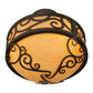 2nd Ave Lighting Liliana 12" Wide Semi-Flushmount With Gilded Tobacco Finish