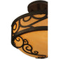 2nd Ave Lighting Liliana 12" Wide Semi-Flushmount With Gilded Tobacco Finish