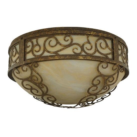 2nd Ave Lighting Liliana 21" Wide Flushmount in Pompeii Gold Finish