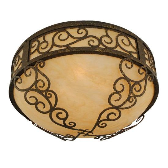 2nd Ave Lighting Liliana 21" Wide Flushmount in Pompeii Gold Finish