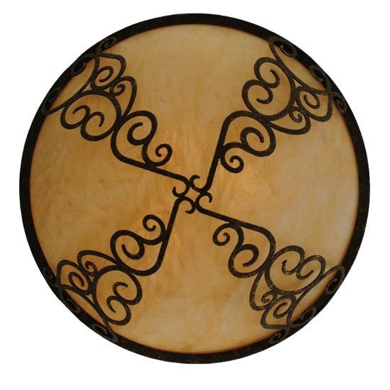 2nd Ave Lighting Liliana 21" Wide Flushmount in Pompeii Gold Finish