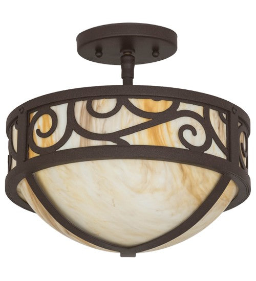 2nd Ave Lighting Lilliana 24" Semi-Flushmount With Cafe Noir Finish
