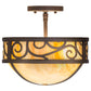2nd Ave Lighting Lilliana 24" Semi-Flushmount With Cafe Noir Finish
