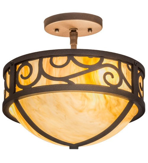 2nd Ave Lighting Lilliana 24" Semi-Flushmount With Cafe Noir Finish