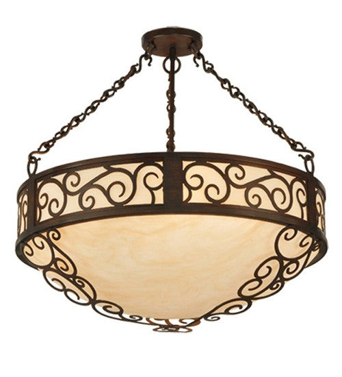 2nd Ave Lighting Lilliana 24" Wide Inverted Pendant in Rustic Iron Finish
