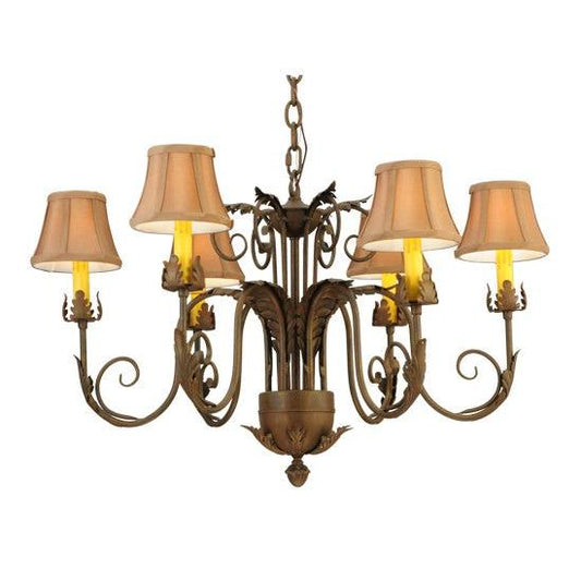 2nd Ave Lighting Lindsay 29.5" Wide 6 LT Chandelier in Cortez Gold