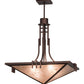 2nd Ave Lighting Lineage 27" Square Inverted Pendant in Mahogany Bronze