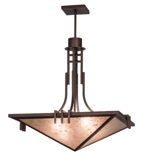 2nd Ave Lighting Lineage 27" Square Inverted Pendant in Mahogany Bronze