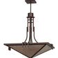 2nd Ave Lighting Lineage 27" Square Inverted Pendant in Mahogany Bronze
