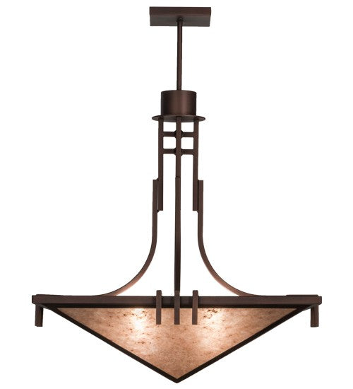 2nd Ave Lighting Lineage 27" Square Inverted Pendant in Mahogany Bronze