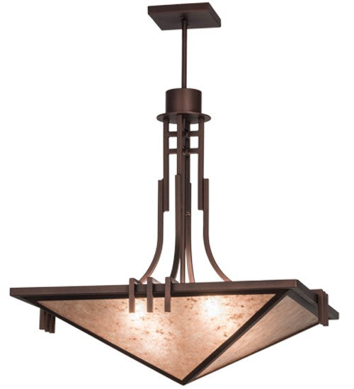 2nd Ave Lighting Lineage 27" Square Inverted Pendant in Mahogany Bronze