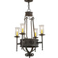 2nd Ave Lighting Lorenzo 24" Wide 4 Light Chandelier in Coffee Bean Finish