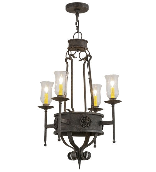 2nd Ave Lighting Lorenzo 24" Wide 4 Light Chandelier in Coffee Bean Finish