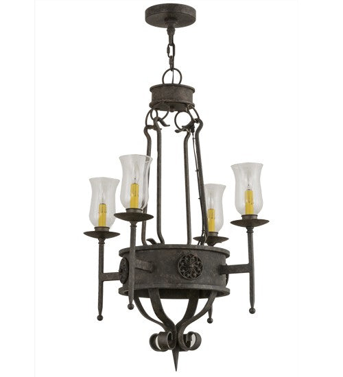 2nd Ave Lighting Lorenzo 24" Wide 4 Light Chandelier in Coffee Bean Finish