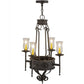 2nd Ave Lighting Lorenzo 24" Wide 4 Light Chandelier in Coffee Bean Finish