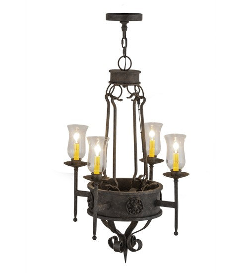 2nd Ave Lighting Lorenzo 24" Wide 4 Light Chandelier in Coffee Bean Finish