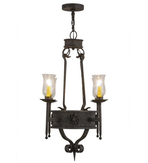 2nd Ave Lighting Lorenzo 24" Wide 4 Light Chandelier in Coffee Bean Finish