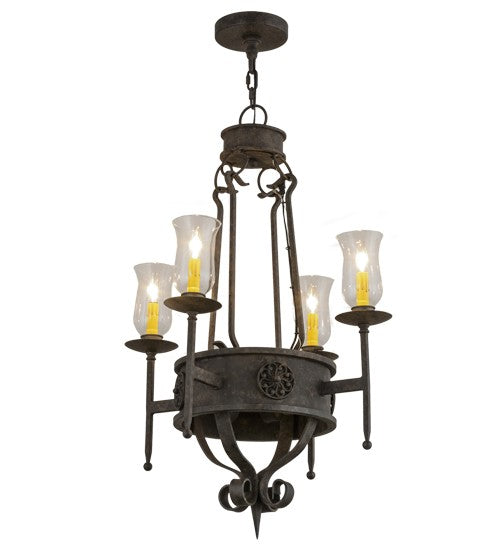 2nd Ave Lighting Lorenzo 24" Wide 4 Light Chandelier in Coffee Bean Finish