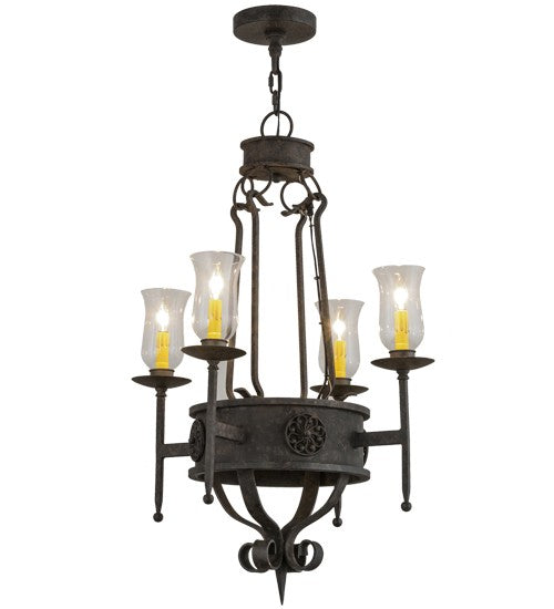 2nd Ave Lighting Lorenzo 24" Wide 4 Light Chandelier in Coffee Bean Finish