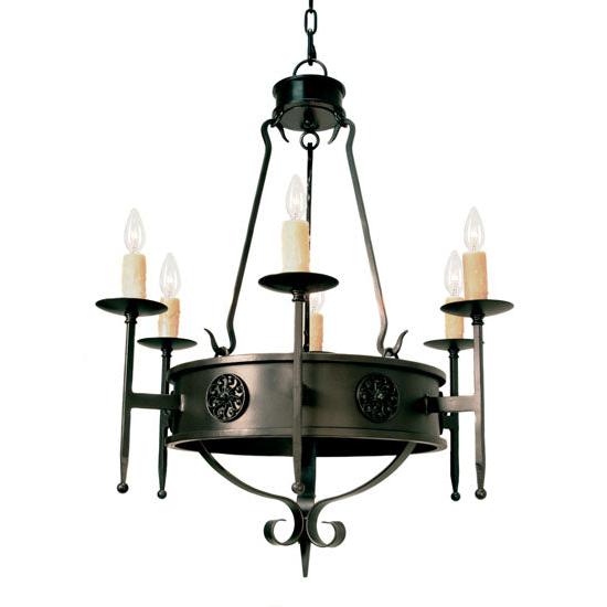 2nd Ave Lighting Lorenzo 30" 6-Light French Bronze Chandelier