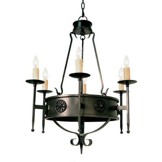 2nd Ave Lighting Lorenzo 30" 6-Light French Bronze Chandelier